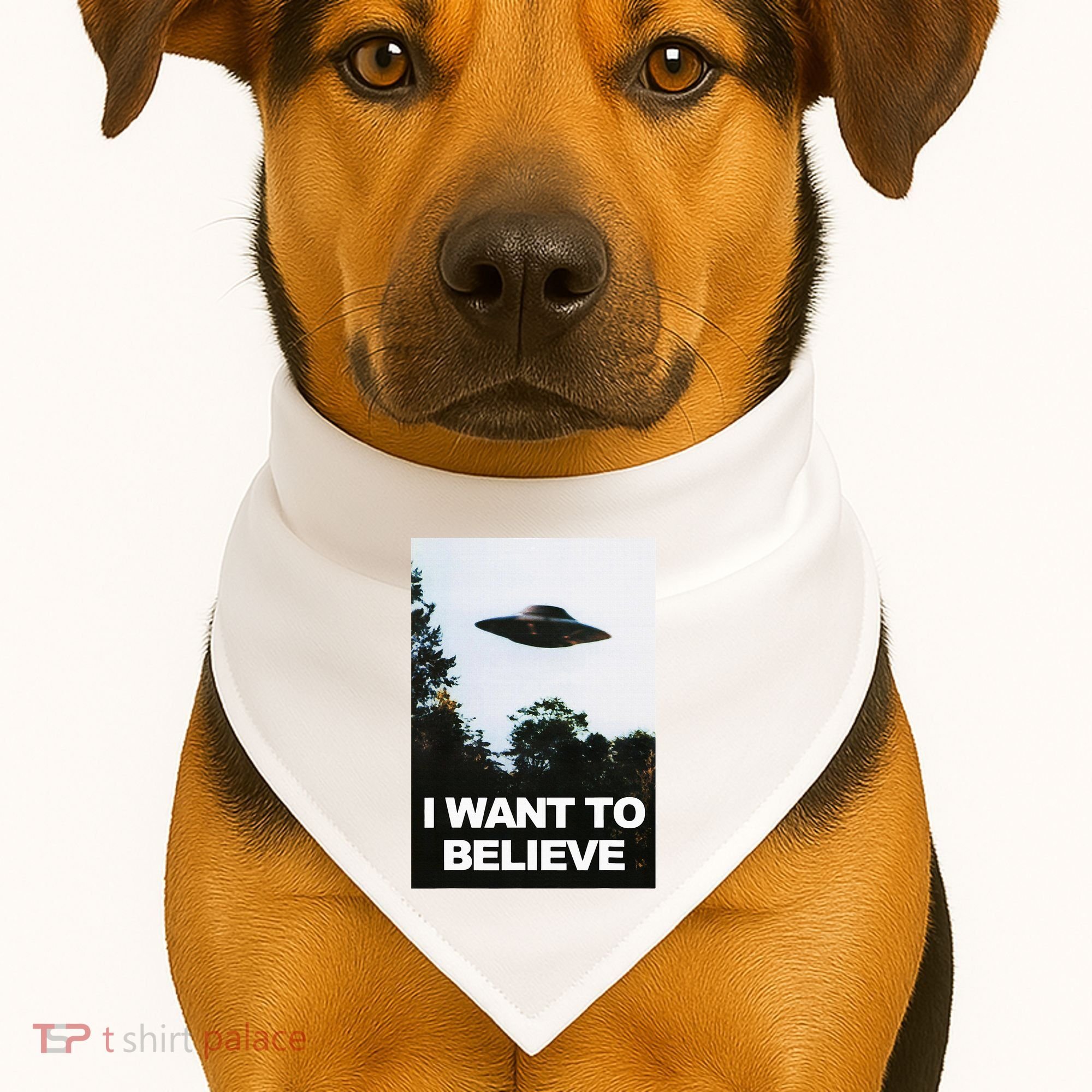 Alien Ufo Hunter I Want To Believe USA-Made Doggie Bandana