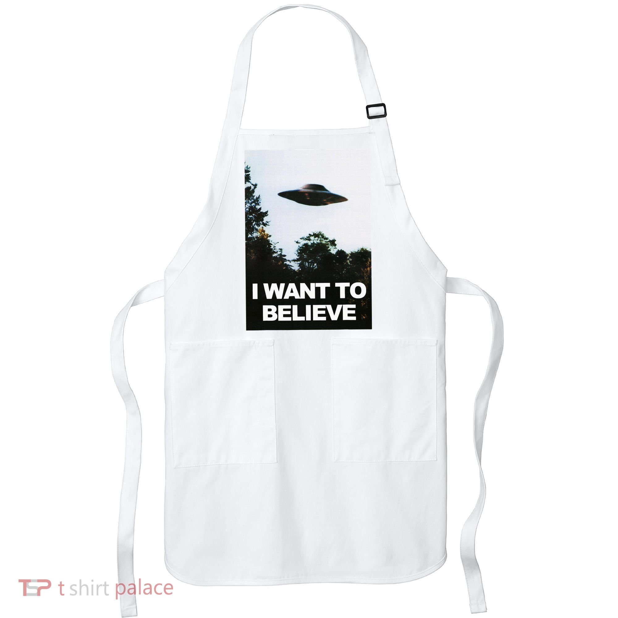 Alien Ufo Hunter I Want To Believe Apron