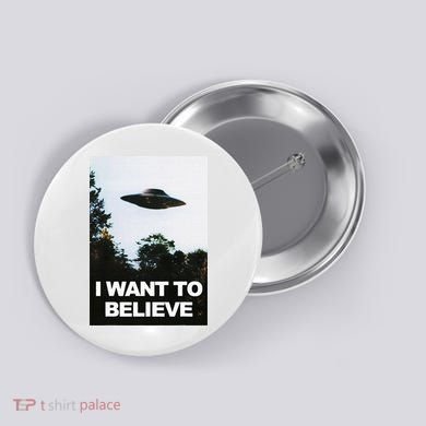Alien Ufo Hunter I Want To Believe Button