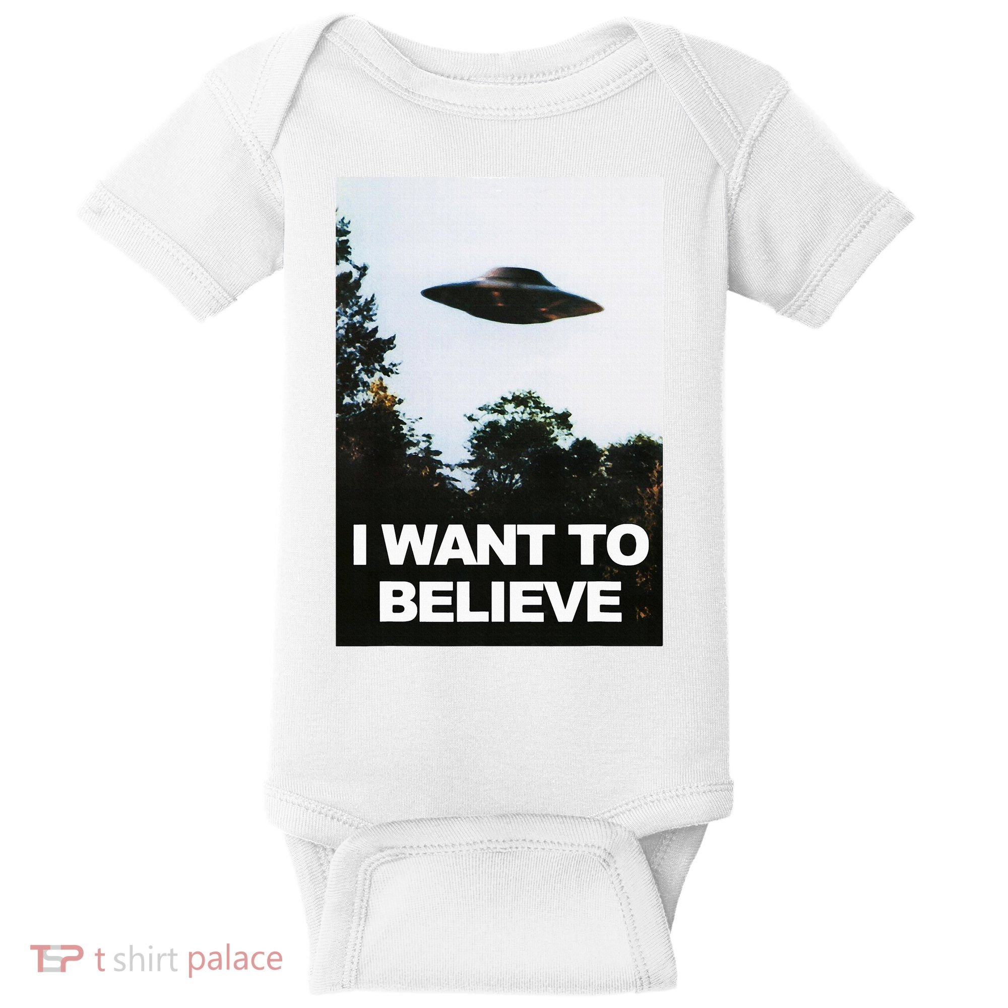 Alien Ufo Hunter I Want To Believe Baby Bodysuit
