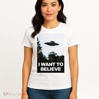 Alien Ufo Hunter I Want To Believe Women's T-Shirt thumb 4