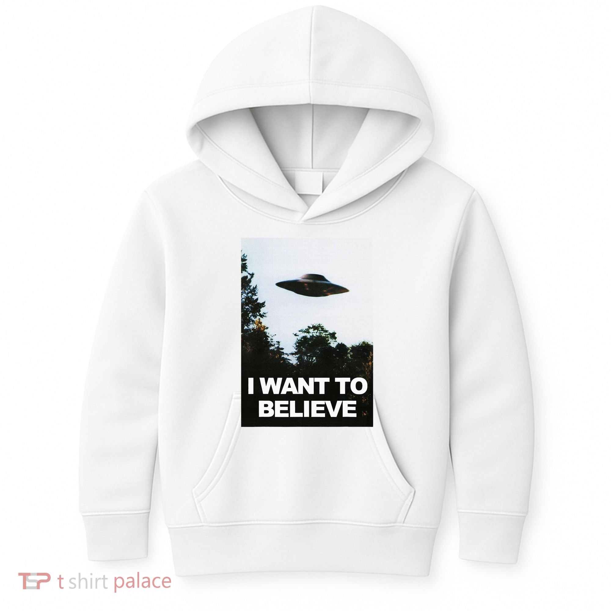 Alien Ufo Hunter I Want To Believe Kids Hoodie