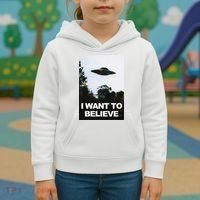 Alien Ufo Hunter I Want To Believe Kids Hoodie thumb 3