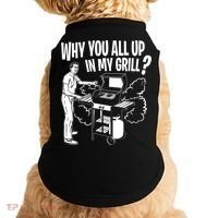 All Up In My Grill Barbecue BBQ Smoker Father's Day Doggie Tank thumb 0