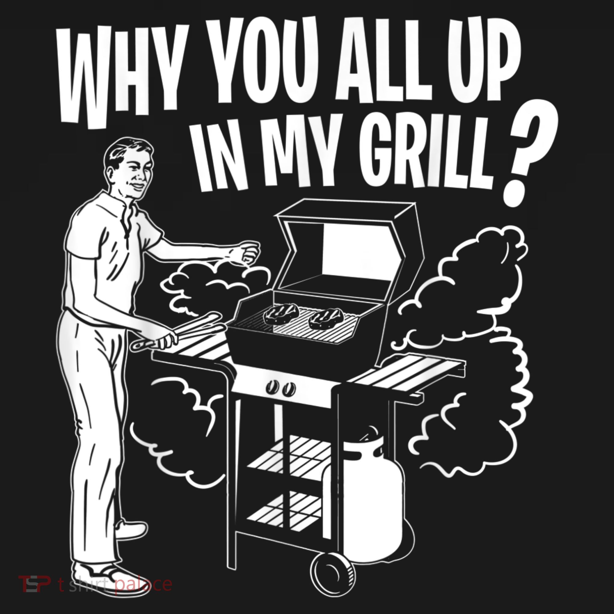 All Up In My Grill Barbecue BBQ Smoker Father's Day Women's Hoodie