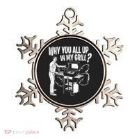 All Up In My Grill Barbecue BBQ Smoker Father's Day Ornament thumb 0