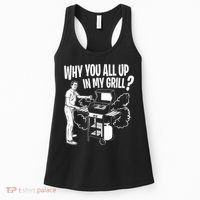 All Up In My Grill Barbecue BBQ Smoker Father's Day Women's Tank Top thumb 0