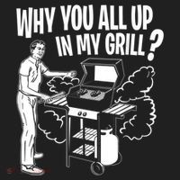 All Up In My Grill Barbecue BBQ Smoker Father's Day Hat thumb 2