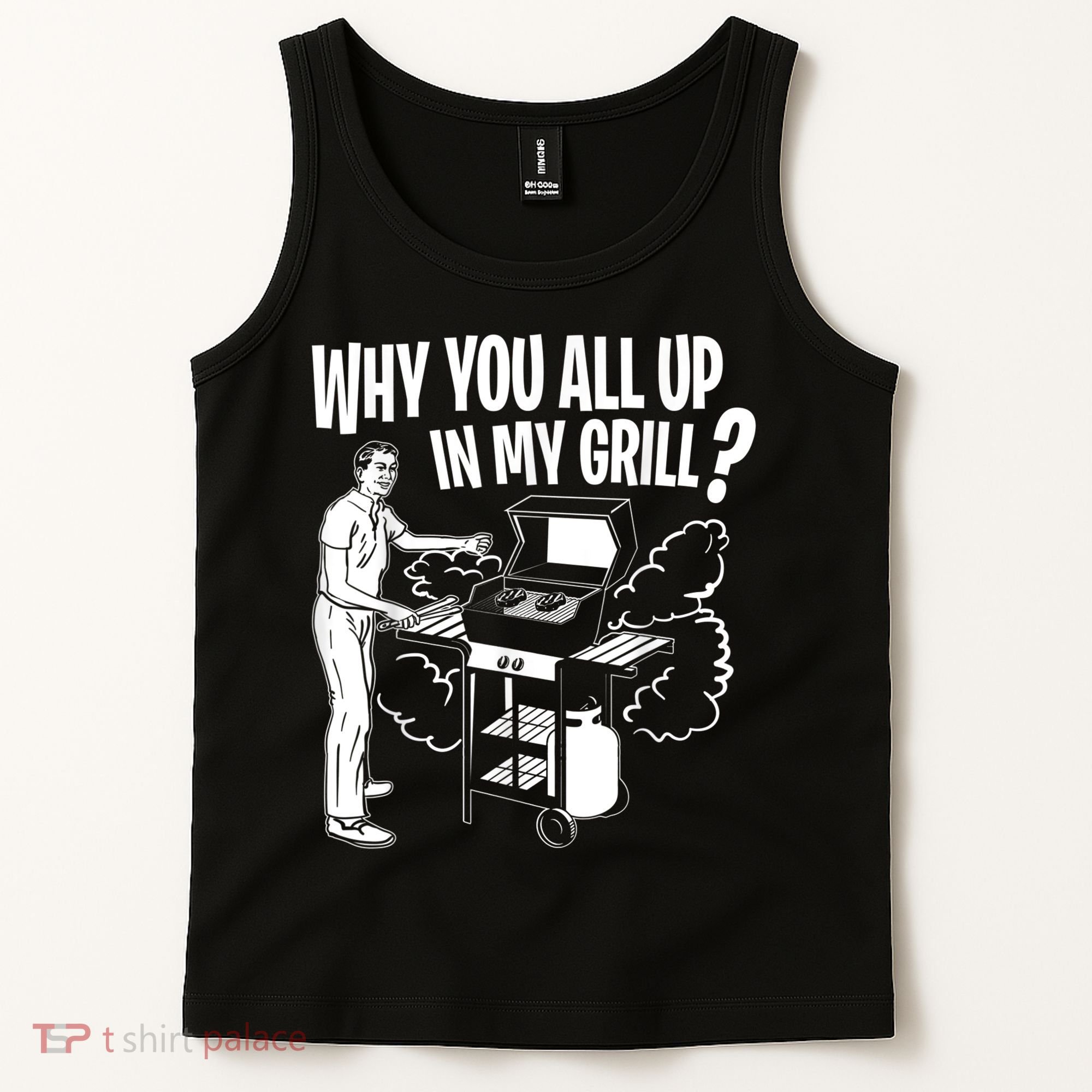 All Up In My Grill Barbecue BBQ Smoker Father's Day Tank Top
