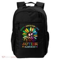 Accept Understand Love Autism Awareness Sunflower Puzzle Pieces Backpack thumb 0
