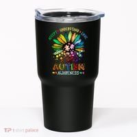 Accept Understand Love Autism Awareness Sunflower Puzzle Pieces Tumbler thumb 0