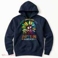 Accept Understand Love Autism Awareness Sunflower Puzzle Pieces Hoodie thumb 0
