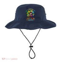 Accept Understand Love Autism Awareness Sunflower Puzzle Pieces Bucket Hat thumb 0