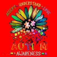 Accept Understand Love Autism Awareness Sunflower Puzzle Pieces Santa Hat thumb 1