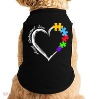 Accept Understand Love Autism Awareness Puzzle Heart Doggie Tank thumb 0
