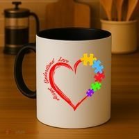 Accept Understand Love Autism Awareness Puzzle Heart Coffee Mug thumb 4