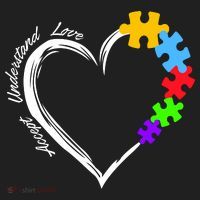 Accept Understand Love Autism Awareness Puzzle Heart Beanie thumb 2