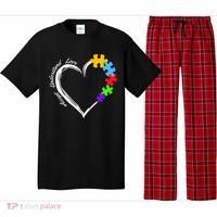 Accept Understand Love Autism Awareness Puzzle Heart Pajama Set thumb 0