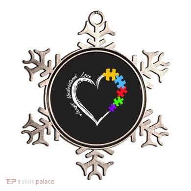 Accept Understand Love Autism Awareness Puzzle Heart Ornament