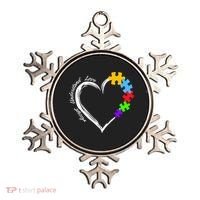Accept Understand Love Autism Awareness Puzzle Heart Ornament thumb 0