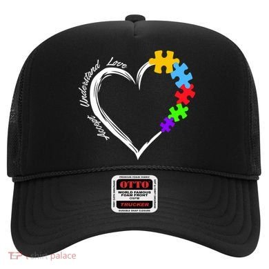Accept Understand Love Autism Awareness Puzzle Heart Hat