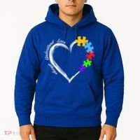 Accept Understand Love Autism Awareness Puzzle Heart Hoodie thumb 2
