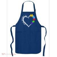 Accept Understand Love Autism Awareness Puzzle Heart Apron thumb 0