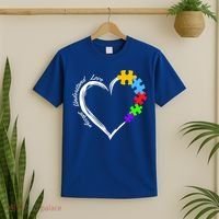Accept Understand Love Autism Awareness Puzzle Heart T-Shirt thumb 2