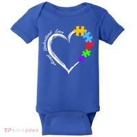 Accept Understand Love Autism Awareness Puzzle Heart Baby Bodysuit thumb 0