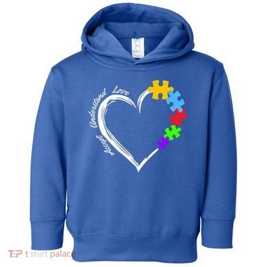 Accept Understand Love Autism Awareness Puzzle Heart Toddler Hoodie