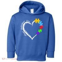 Accept Understand Love Autism Awareness Puzzle Heart Toddler Hoodie thumb 0