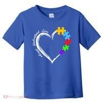 Accept Understand Love Autism Awareness Puzzle Heart Toddler T-Shirt thumb 0