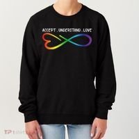 Accept Understand Love Neurodiversity Infinity Autism Women's Sweatshirt thumb 0