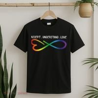 Accept Understand Love Neurodiversity Infinity Autism T-Shirt thumb 2