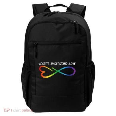 Accept Understand Love Neurodiversity Infinity Autism Backpack