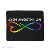 Accept Understand Love Neurodiversity Infinity Autism Mousepad thumb 0