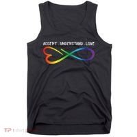 Accept Understand Love Neurodiversity Infinity Autism Tank Top thumb 0