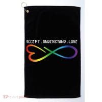 Accept Understand Love Neurodiversity Infinity Autism Golf Towel thumb 0
