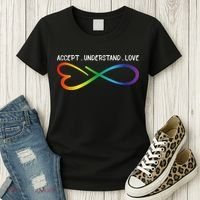 Accept Understand Love Neurodiversity Infinity Autism Women's T-Shirt thumb 3