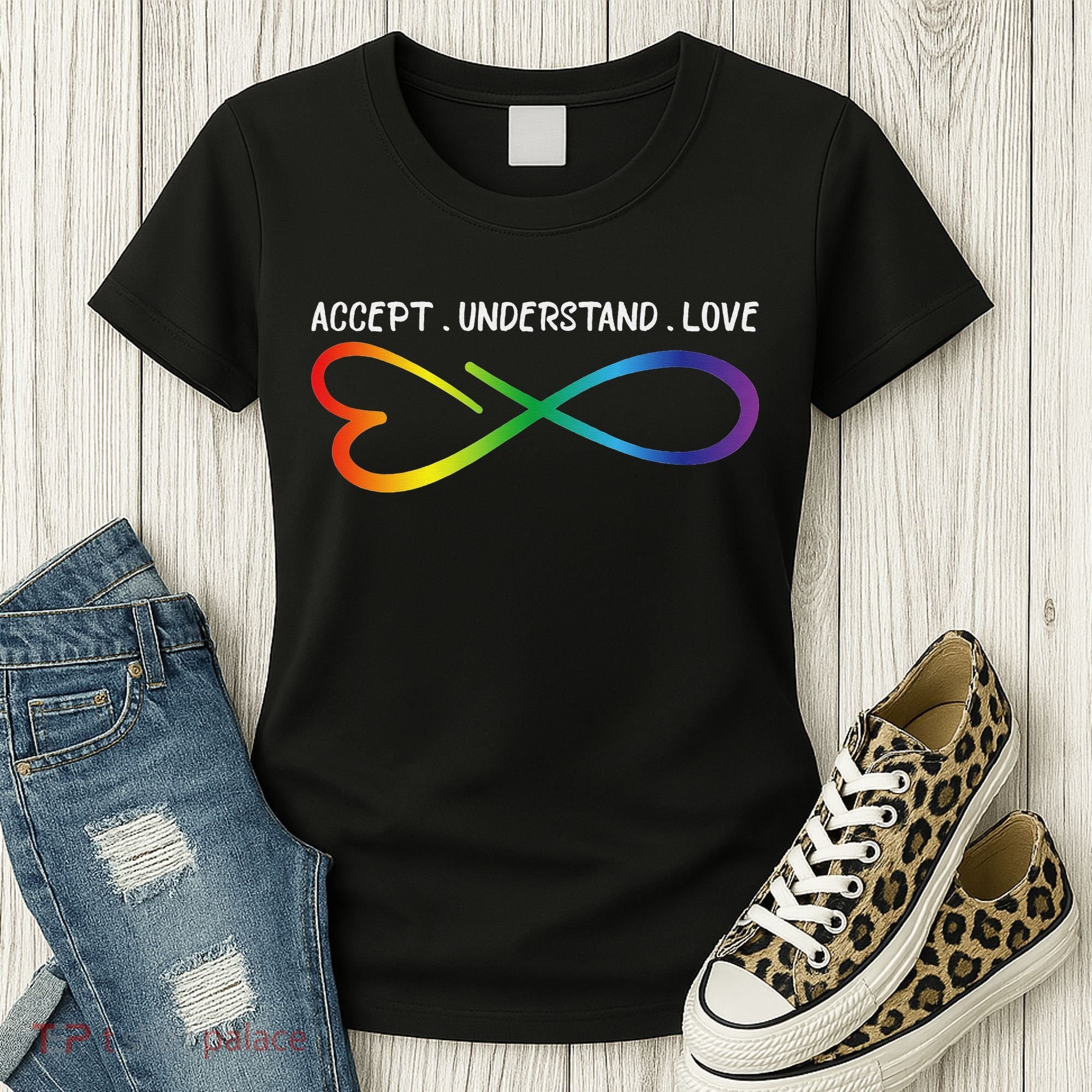 Accept Understand Love Neurodiversity Infinity Autism Women's T-Shirt