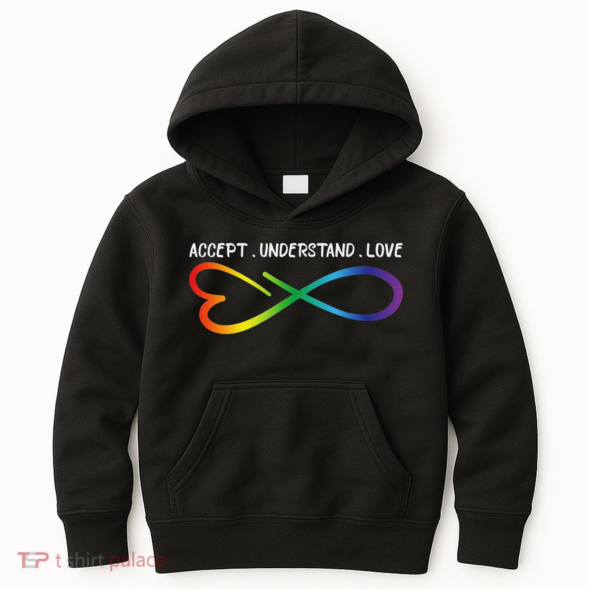 Accept Understand Love Neurodiversity Infinity Autism Kids Hoodie