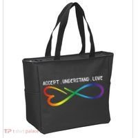 Accept Understand Love Neurodiversity Infinity Autism Tote Bag thumb 2