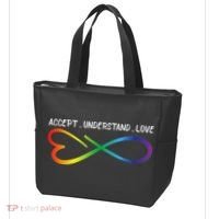Accept Understand Love Neurodiversity Infinity Autism Tote Bag thumb 3