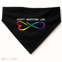 Accept Understand Love Neurodiversity Infinity Autism USA-Made Doggie Bandana thumb 0
