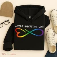 Accept Understand Love Neurodiversity Infinity Autism Hoodie thumb 4