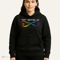 Accept Understand Love Neurodiversity Infinity Autism Hoodie thumb 5