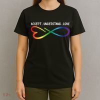 Accept Understand Love Neurodiversity Infinity Autism T-Shirt thumb 4