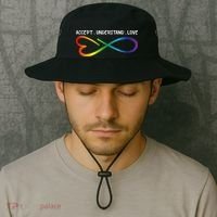 Accept Understand Love Neurodiversity Infinity Autism Bucket Hat thumb 2