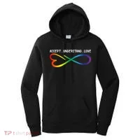 Accept Understand Love Neurodiversity Infinity Autism Women's Hoodie thumb 0