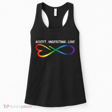 Accept Understand Love Neurodiversity Infinity Autism Women's Tank Top
